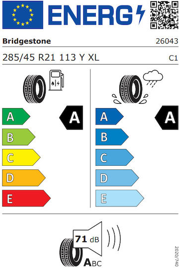Bridgestone Turanza 6 285/45R21 113Y FSL XL Θερινό Λάστιχο για Επιβατικό Αυτοκίνητο