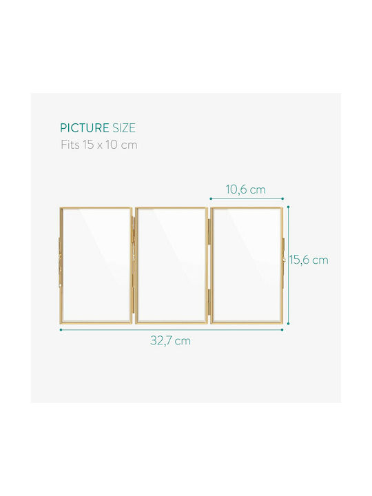 Navaris Metallischer Fotorahmen mit Bronze Rahmen