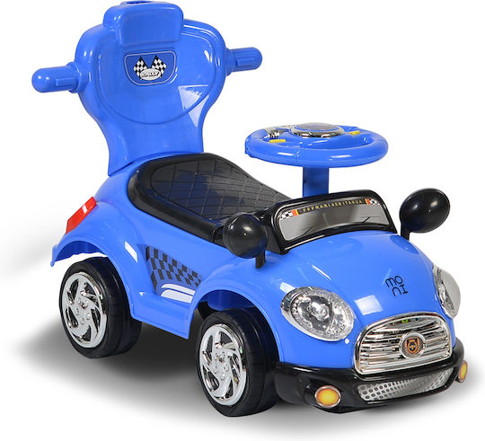 Moni Paradise Car Ride On With Parental Handle For 12+ Months With Sounds Blue