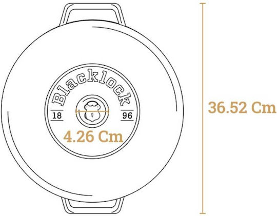 Lodge Blacklock Pan With Lid made of Cast Iron 30.48cm