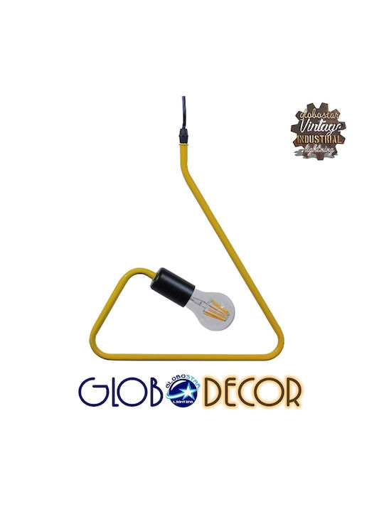 GloboStar Libby Pendant Light Yellow Grid with Socket E27 32x32x100cm