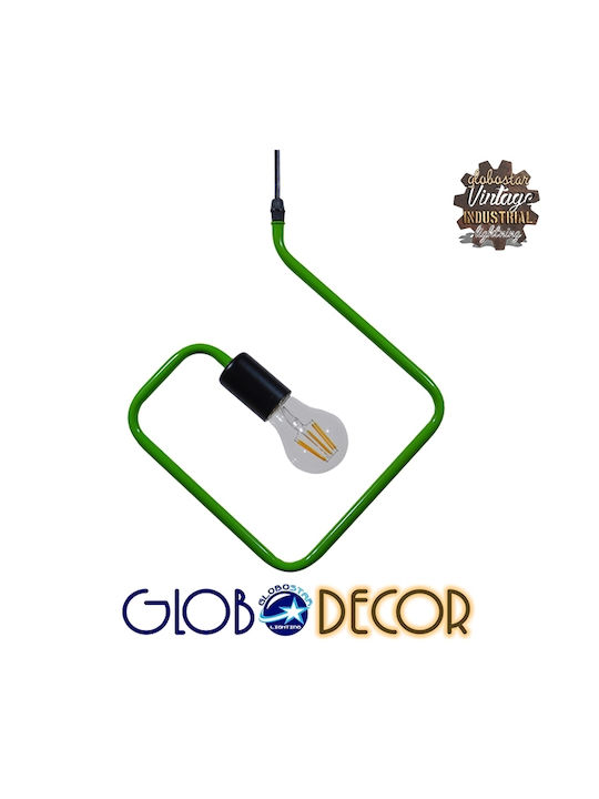 GloboStar Libby Висящо Осветително Тяло Зелен Мрежа с Цокъл E27 32x32x100см.