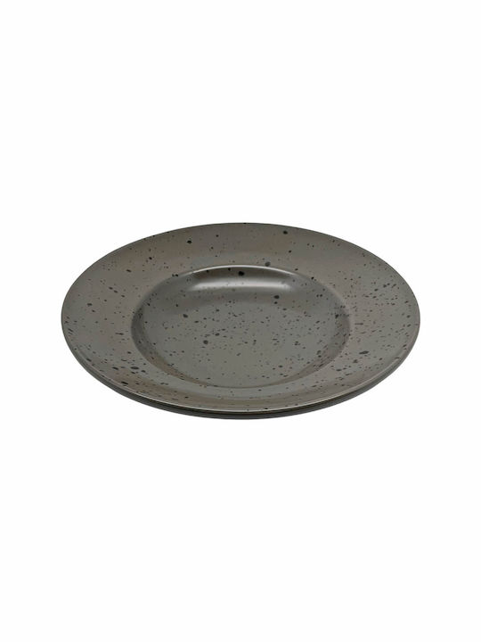 Ankor Teller Nudeln aus Porzellan Gray mit Durchmesser 27cm
