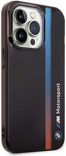 BMW Tricolor Stripe Back Cover Σιλικόνης Μαύρο (iPhone 14 Pro)