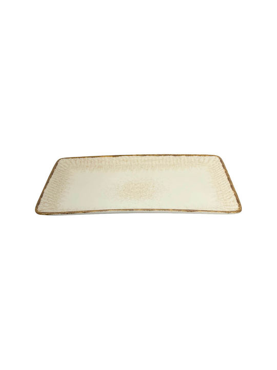 Ankor Serving Platter Rectangular made of Porcelain Beige 27x16cm