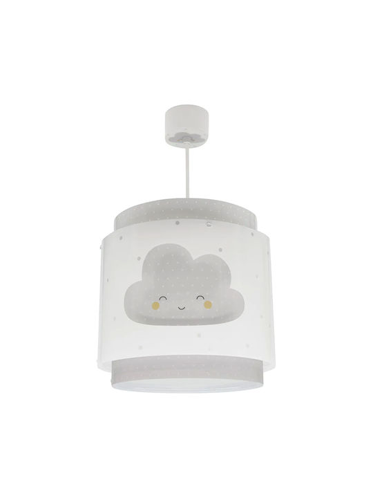 Ango Kids Plastic Single Ceiling Light E27 Baby Dreams Gray 15W 26x25cm