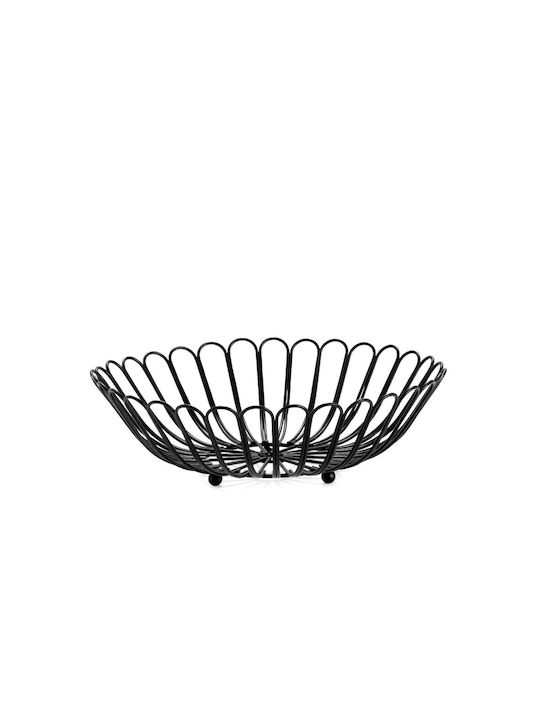 Andrea House Fruitieră Metalic Negru 31.5x31.5x9buc