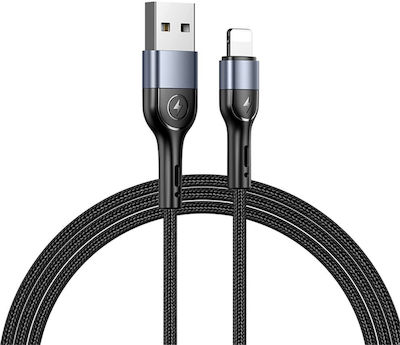 Usams U55 Braided USB-A to Lightning Cable Black 1m (SJ448ZJ01)