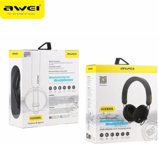 Awei A800BL Wireless / Wired On Ear Headphones with 5 hours of Operation Black