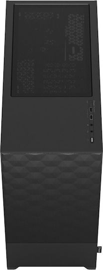 Fractal Design Pop Air Геймърско бюро Мини кула Компютърна кутия със страничен прозорец Black Solid