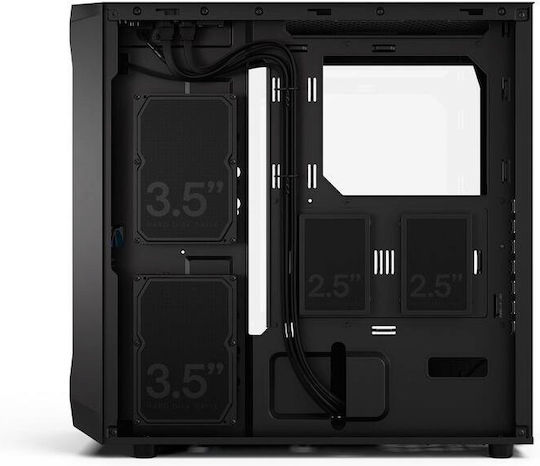 Fractal Design Focus 2 Gaming Midi Tower Κουτί Υπολογιστή με Πλαϊνό Παράθυρο RGB Black