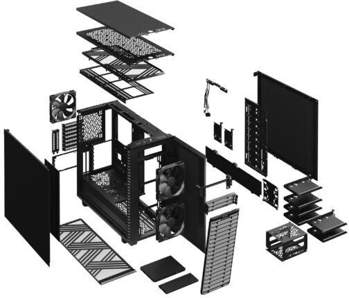 Fractal Design Define 7 Midi Tower Κουτί Υπολογιστή Μαύρο