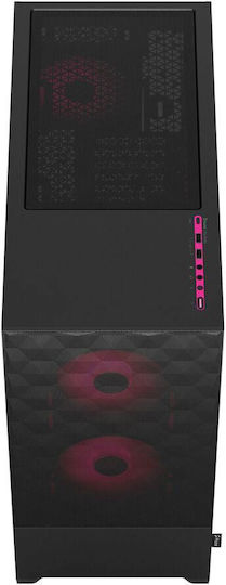 Fractal Design Pop Air Gaming Mini Tower Κουτί Υπολογιστή με Πλαϊνό Παράθυρο και RGB Φωτισμό RGB Magenta Core