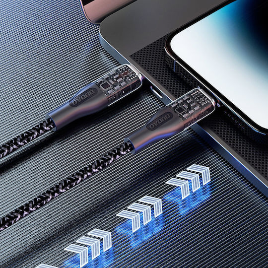 Dudao Braided USB 2.0 Cable USB-C Male - USB-C 120W PD Gray 1m L22C