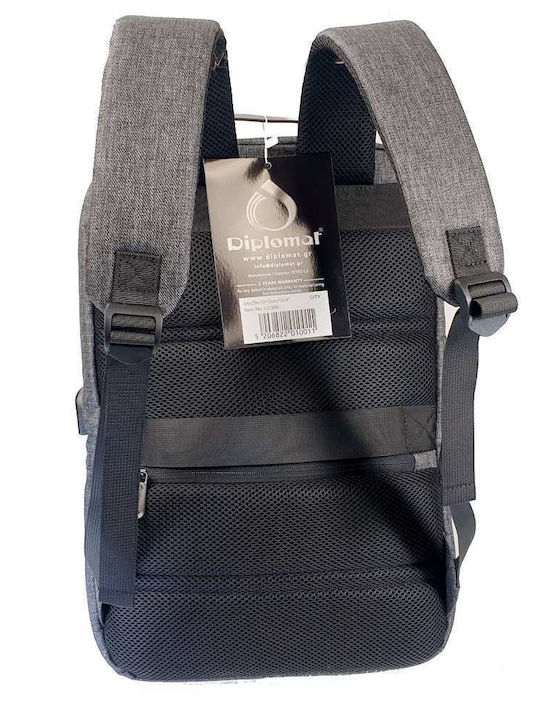 Diplomat Backpack 13lt Γκρι Diplomat Backpack 13lt Γκρι