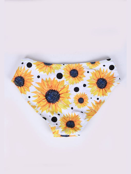 Kinder-Badeanzug Bikini-Set Floral Gelb