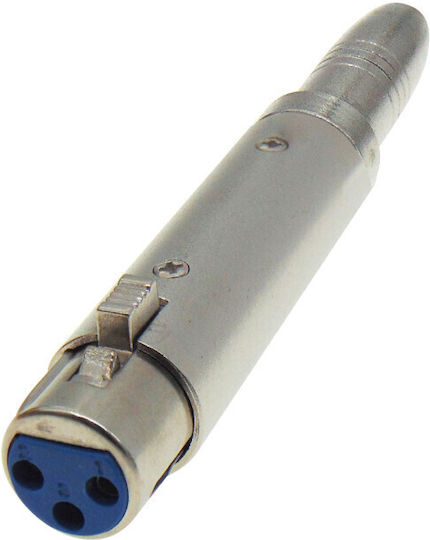 JKG XLR Female to 6.3mm Female Converter Silver 1 Piece