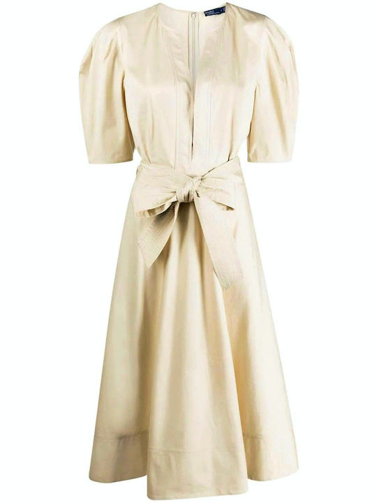 Ralph Lauren Summer Midi Shirt Dress Dress Beige