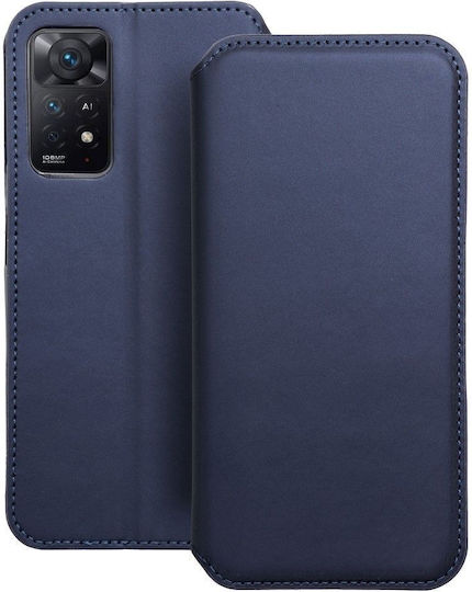 Forcell Dual Pocket Book Leather / Plastic Navy Blue (Redmi Note 11 / 11S 4G)