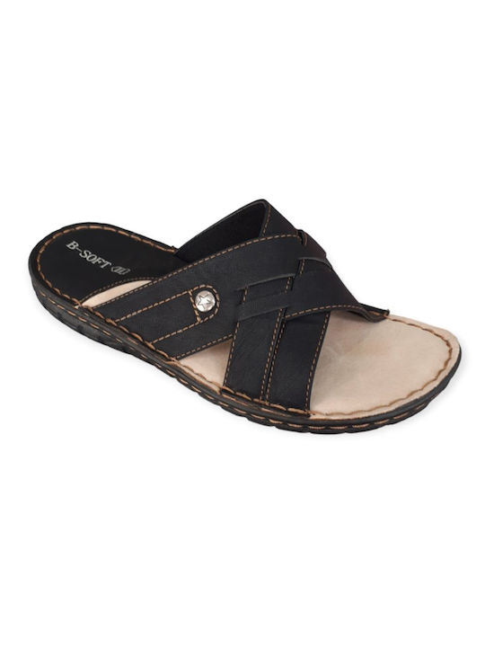 B-Soft Μ-613 Men's Sandals Negru