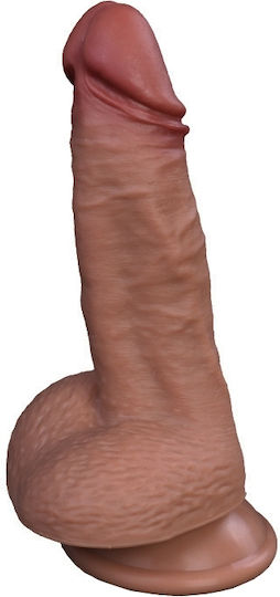Kinksters Dildo realist cu Testicule și Ventuză Flesh 21cm