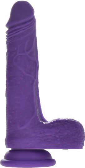 Kinksters Dildo realist cu Testicule și Ventuză Violet 18.5cm