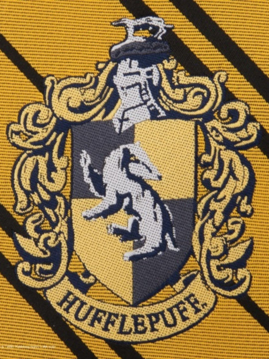 Cinereplicas Hufflepuff Cravată pentru Bărbați Sintetic Tipărit în Culorea Galben