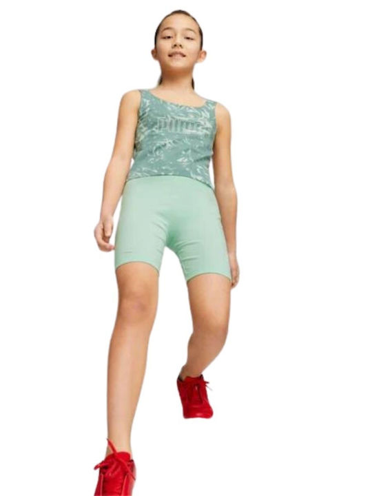 Kinder Leggings Sport Kurz Grün ESS LOGO