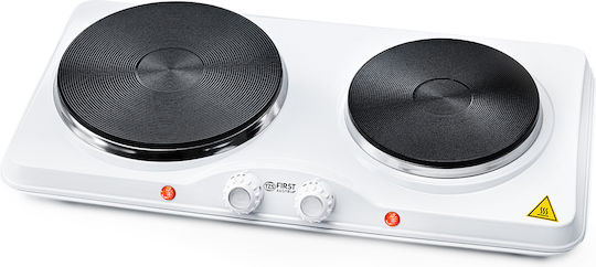 First Austria Countertop Burner Emaille Double Weiß