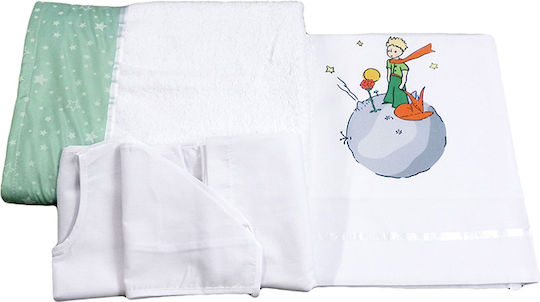 Nuova Vita Set Botez - Olane Little Prince Alb-verde 5buc