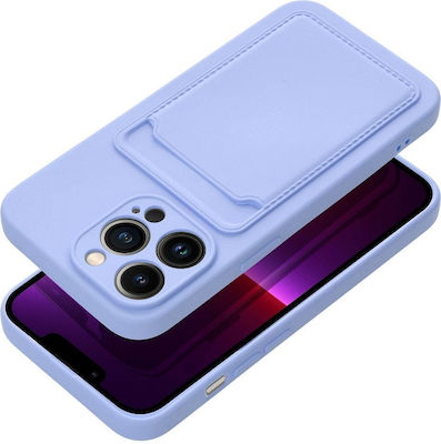 Forcell Card Silicone Back Cover with Credit Card Holder Purple (Redmi Note 12 Pro+)