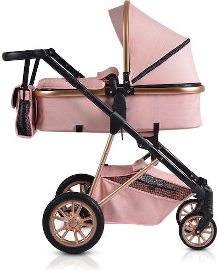 Moni Verstellbar 3 in 1 Baby Kinderwagen Geeignet für Neugeborene Rosa 10.2kg