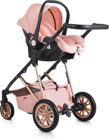 Moni Verstellbar 3 in 1 Baby Kinderwagen Geeignet für Neugeborene Rosa 10.2kg