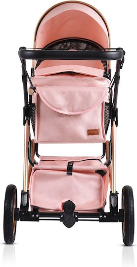 Moni Verstellbar 3 in 1 Baby Kinderwagen Geeignet für Neugeborene Rosa 10.2kg