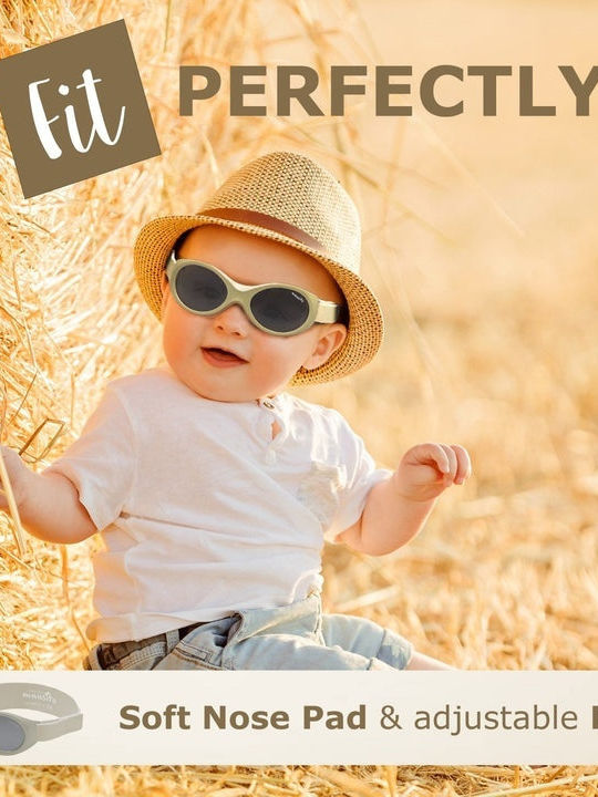 Mausito The Baby Surfer Baby Kids Sunglasses with Polarized Lens Earth White for 0-1 Year