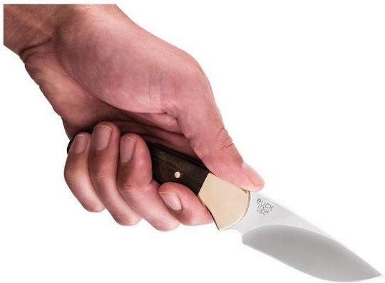 Buck Ranger Skinner Μαχαίρι Μαύρο σε Δερμάτινη Θήκη