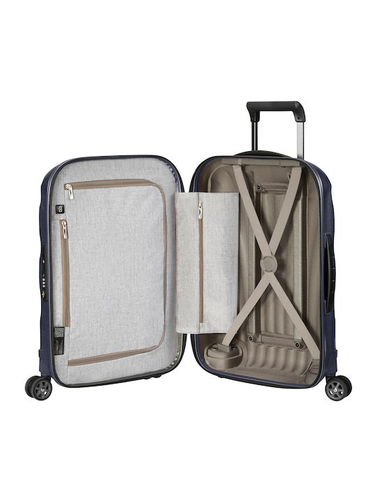 Samsonite C-LITE Cabin Hard Blue Suitcase With 4 Wheels Height 55cm