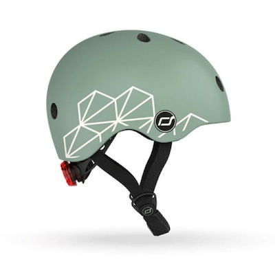 Scoot & Ride Kids' Helmet for City Bike Green with LED Light