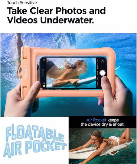 Spigen A610 Wasserdichtes Gehäuse bis 6.9" Apricot ACS06011