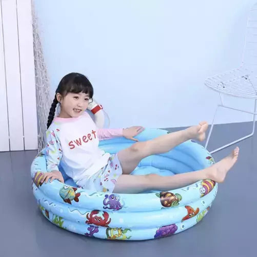 Kruzzel Piscină Rotundă Pentru Copii Gonflabilă 58lt 80x30cm Albastră