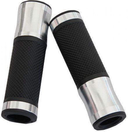 Xinli Motorcycle Grips in Silver Colour