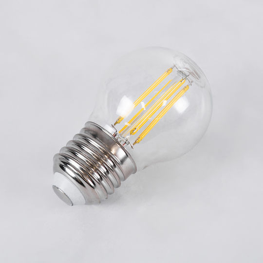 GloboStar LED-Lampe 6W 75mm für Fassung E27 und Form G45 Naturweiß 660lm Dimmbar