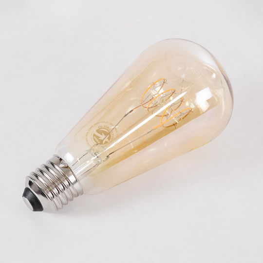 GloboStar LED Bulb 4W 140mm for Socket E27 and Shape ST64 Warm White 280lm Dimmable