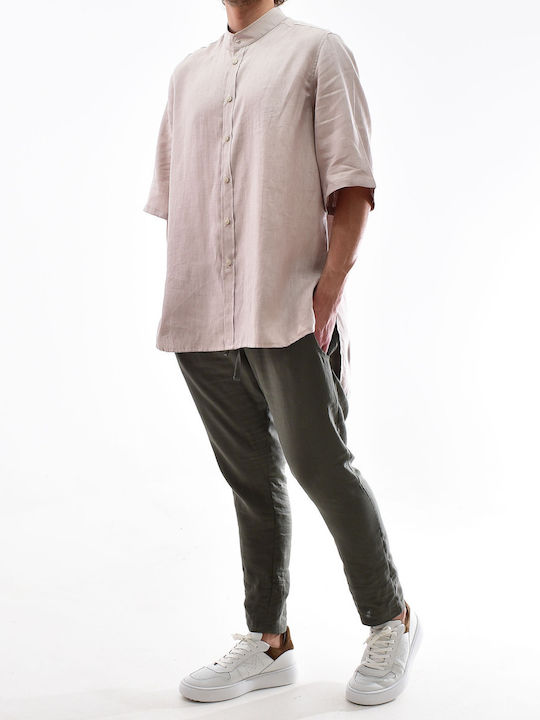 AMANS LINEN SHIRT - SUSHI BEIGE