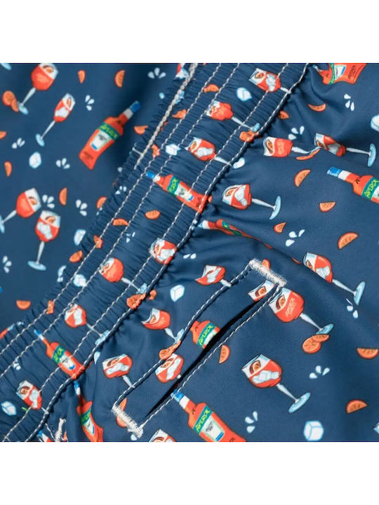 Double Spritz Men's Swimwear Shorts Blue with Patterns