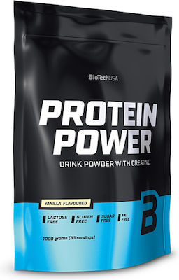 Biotech USA Protein Power Fără Gluten & Lactoză cu Aromă de Vanilie 1kg