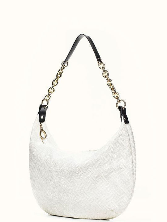 Christina Malle Straw Hobo Geantă de damă De umăr Albă 97006