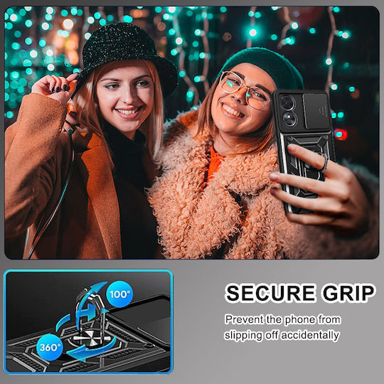 Techsuit Camshield Back Cover Πλαστικό / Σιλικόνης Μαύρο (Oppo A17)