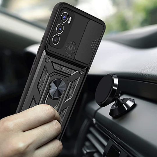 Techsuit Camshield Back Cover Σιλικόνης Μαύρο (Moto E20)