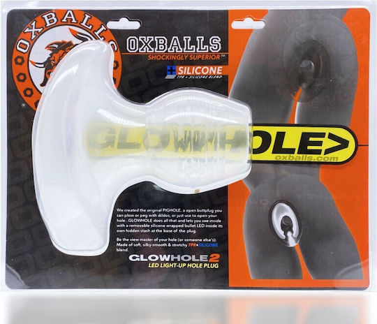 Oxballs Glowhole Led Light-up Hole Plug Πρωκτική Σφήνα Small Διάφανη